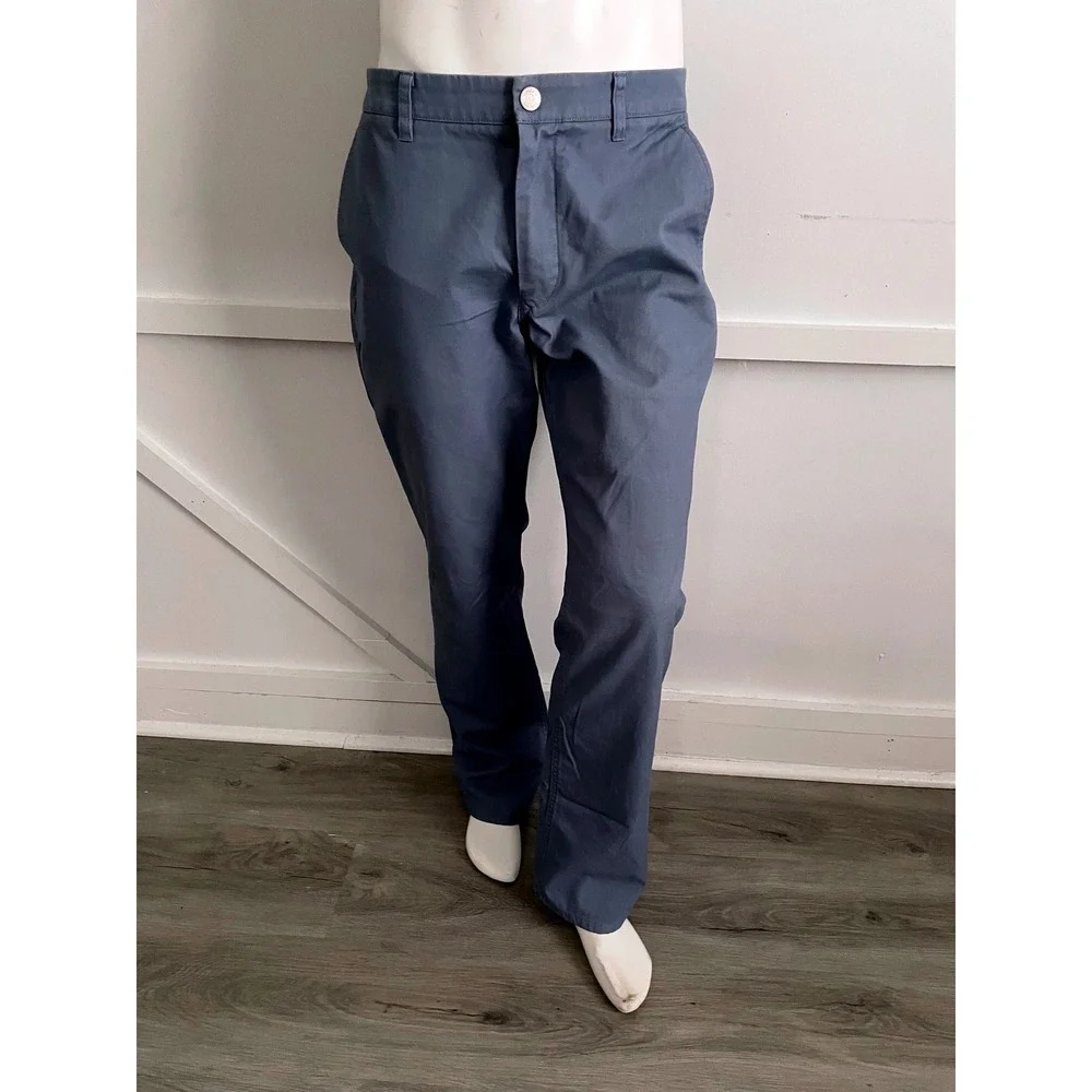 Bonobos Washed Chinos Mens 34x32 Blue Straight Fit 100% Cotton Pants